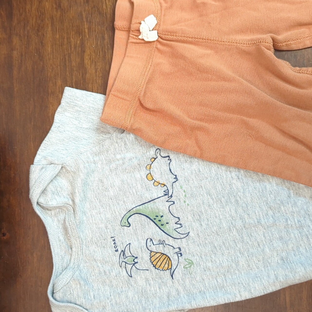 Boys Gray Baby Onesie and Pants, Size 18 Months